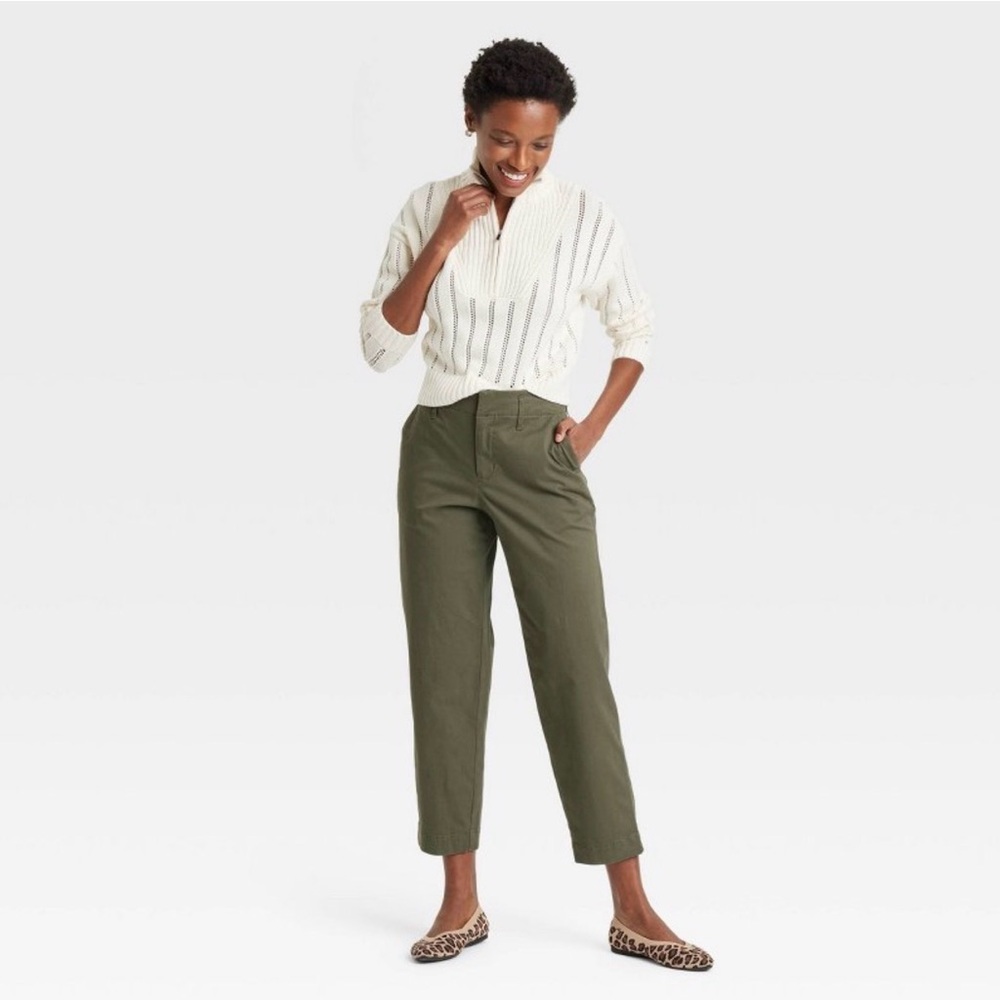 A New Day - High Rise Tapered Ankle Chino Pants - Picture 3 of 8